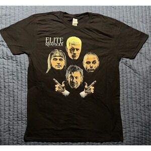 AEW Wrestling Elite Rhapsody T Shirt Men's Size Large Black Rhodes Omega